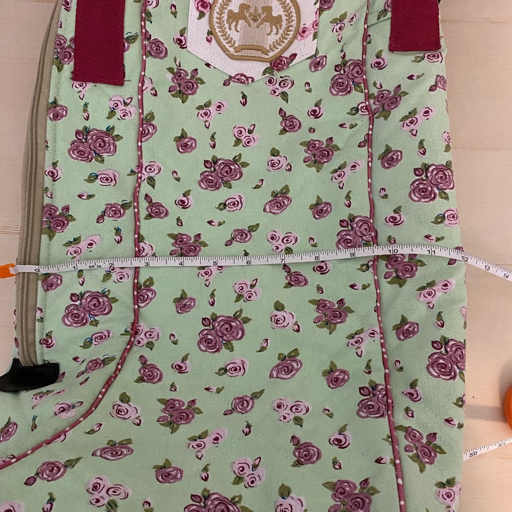 Equine Couture Standard Cotton Floral Mint and Pink Boot Bag - Picture 12 of 14